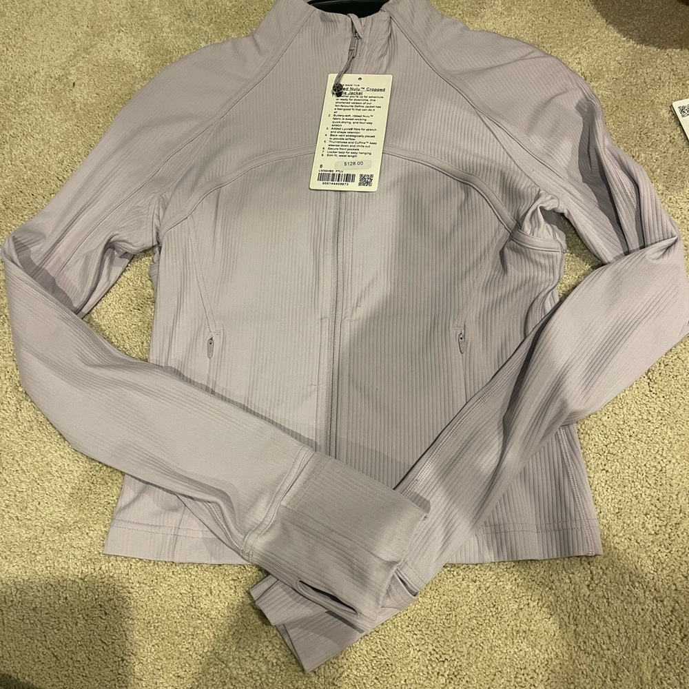 Lululemon Ribbed Nulu Define Jacket light purple Size 8